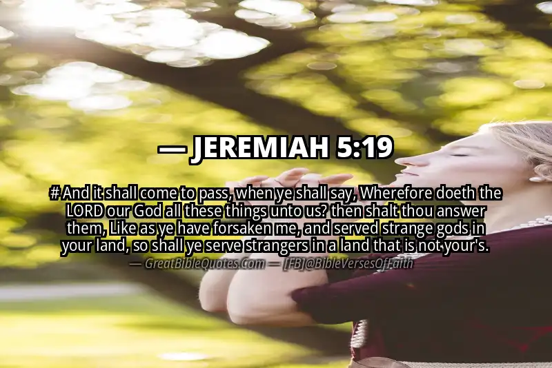 JEREMIAH 5:19 Verse
