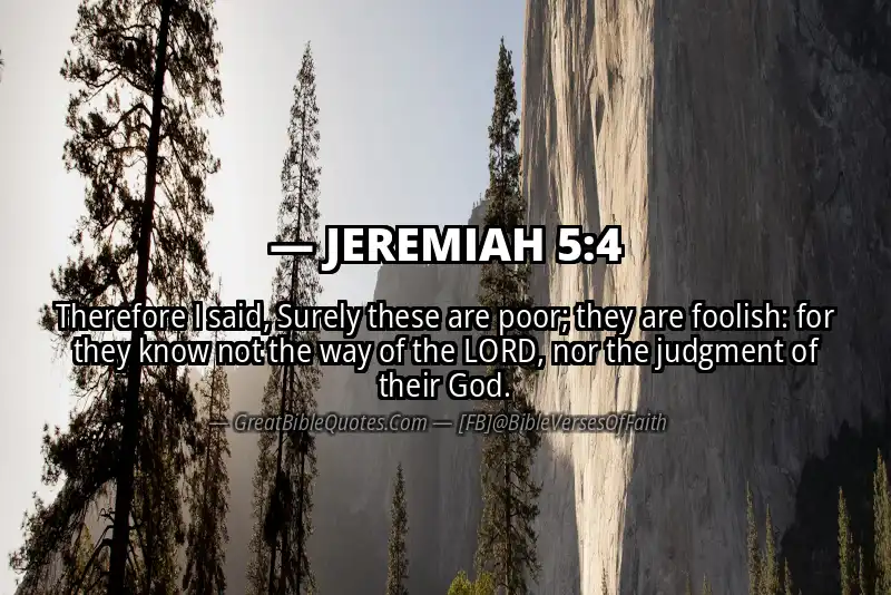 JEREMIAH 5:4 Verse Image