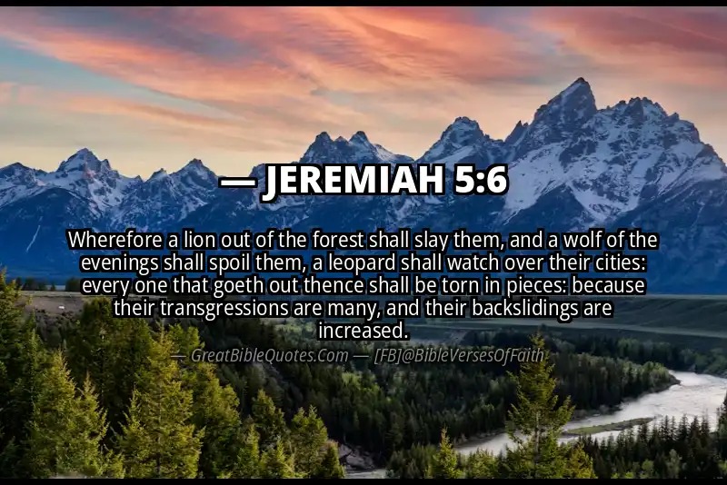 Bible verse: JEREMIAH 5:6 Image
