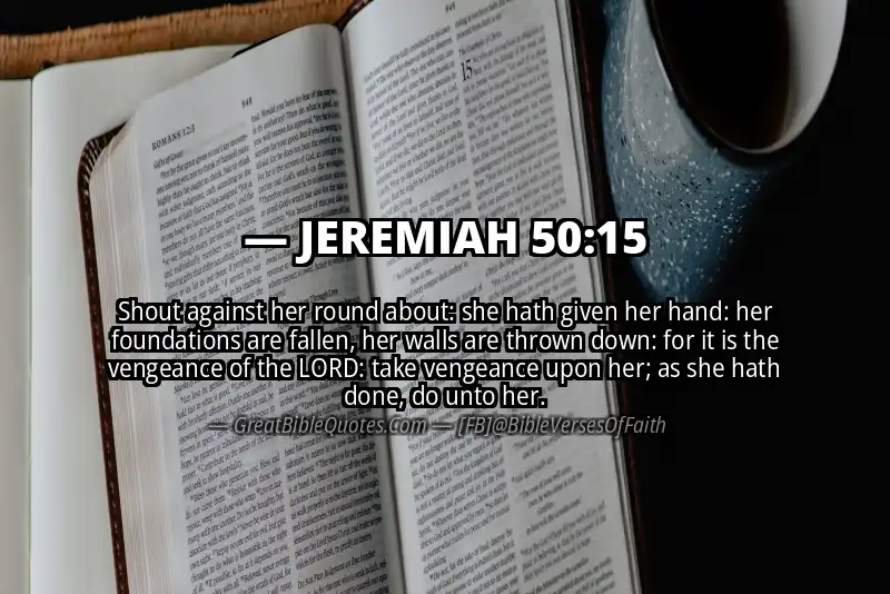 JEREMIAH 50:15 Verse