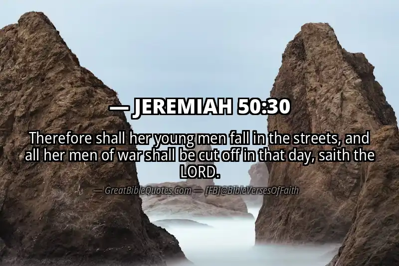 JEREMIAH 50:30 Verse