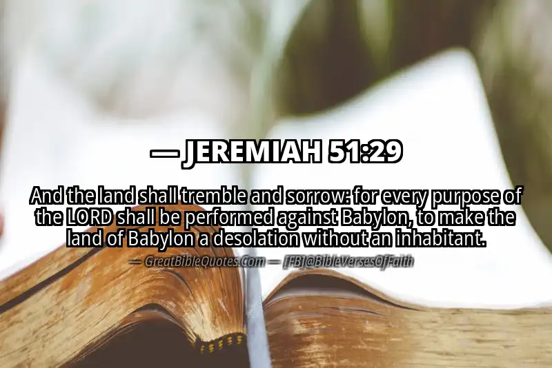 JEREMIAH 51:29 Verse Image