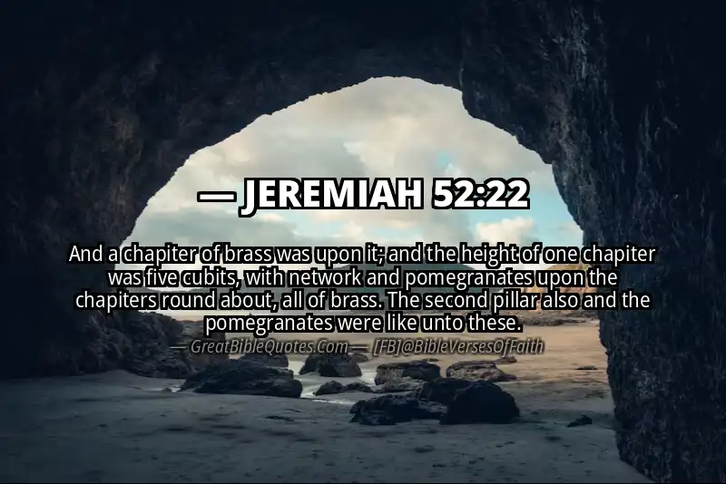 Bible verse: JEREMIAH 52:22 Image