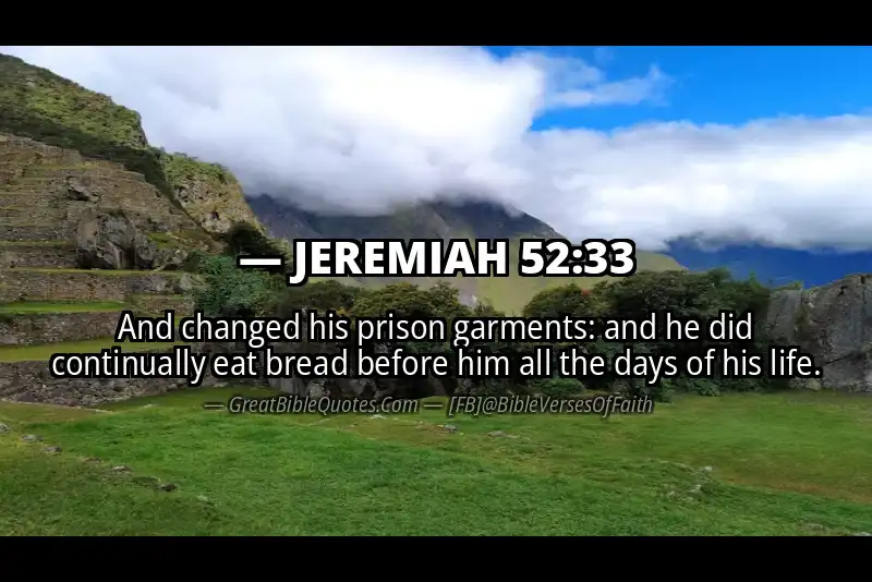 Bible verse: JEREMIAH 52:33 Image