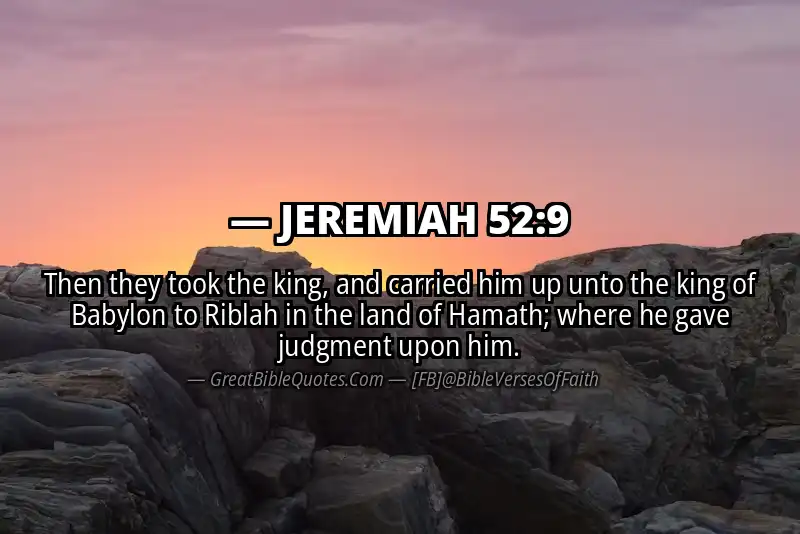 JEREMIAH 52:9 Verse Image