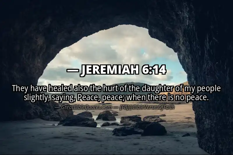 JEREMIAH 6:14 Verse Image