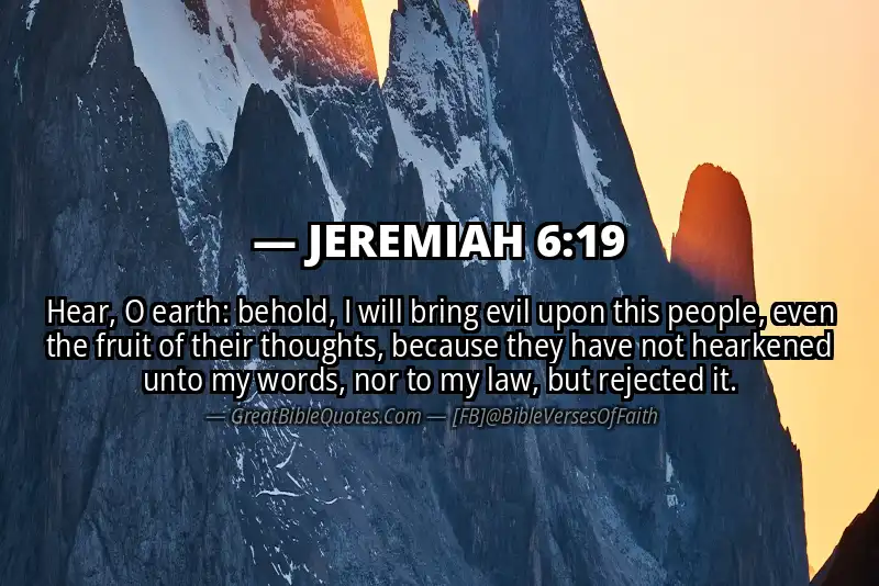 JEREMIAH 6:19 Verse