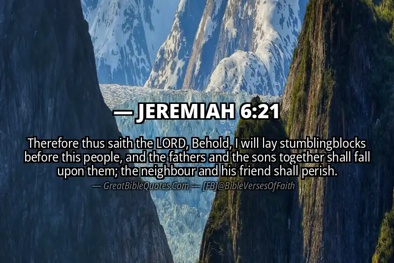 JEREMIAH 6:21 Verse