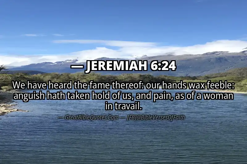 JEREMIAH 6:24 Verse