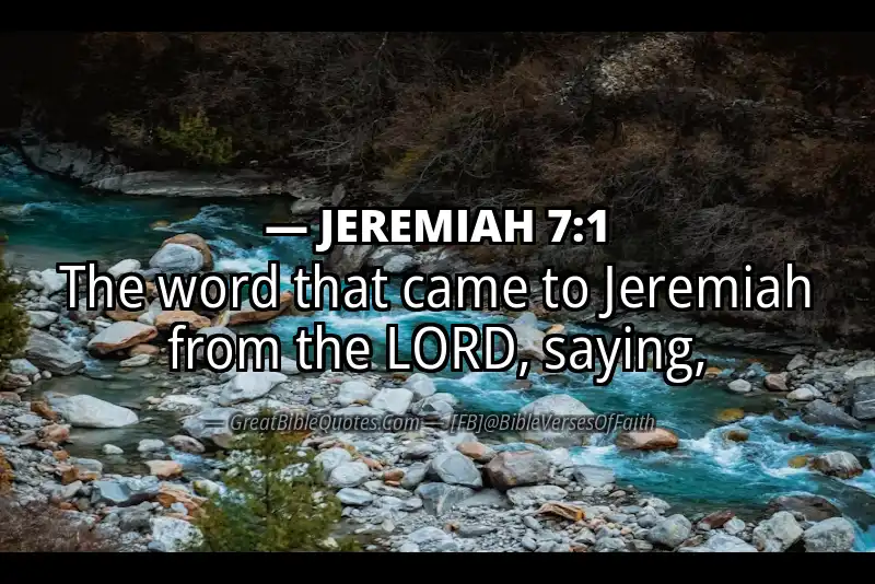 JEREMIAH 7:1 Verse Image