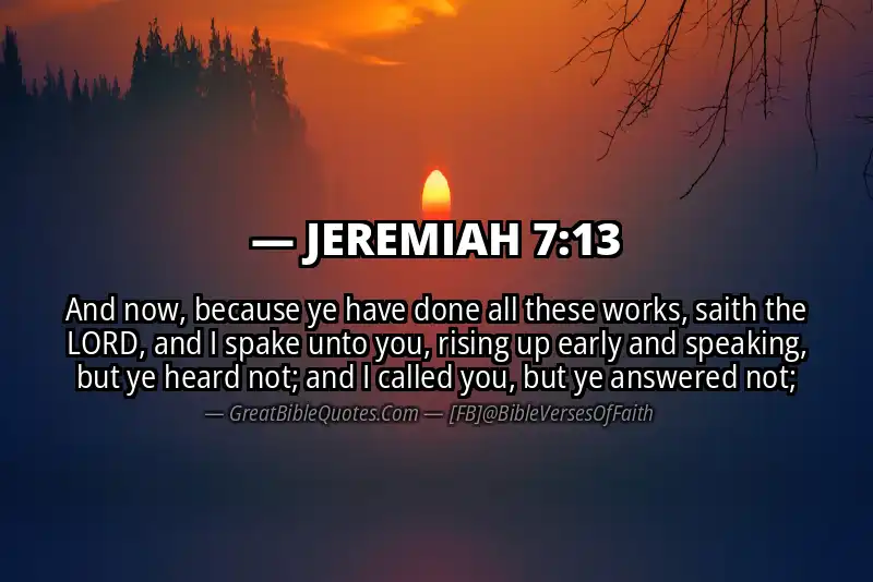 JEREMIAH 7:13 Verse