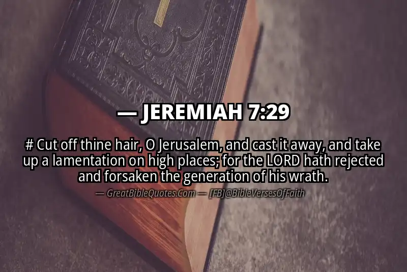 JEREMIAH 7:29 Verse