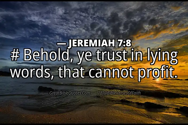 JEREMIAH 7:8 Verse