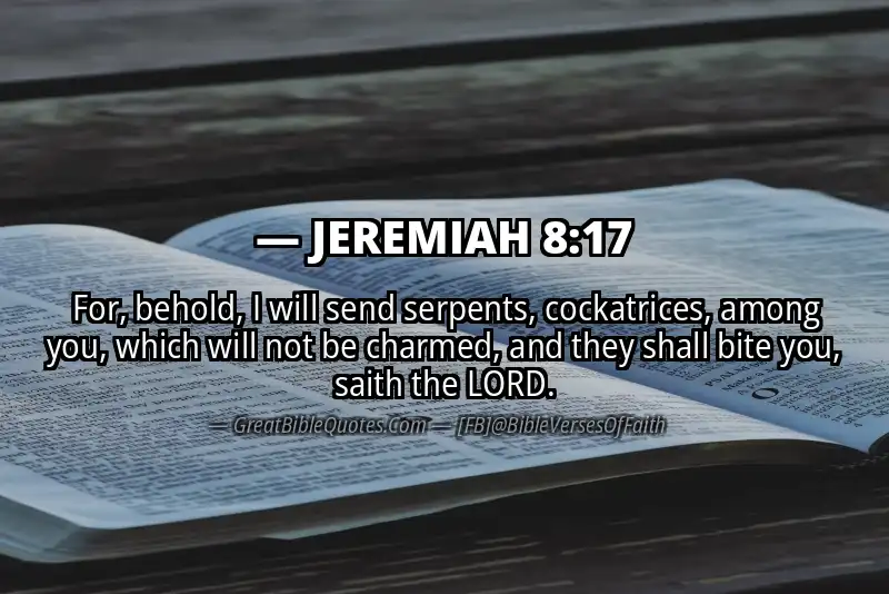 JEREMIAH 8:17 Verse