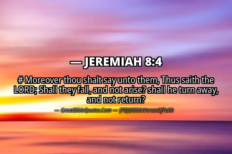 JEREMIAH 8:4 Verse