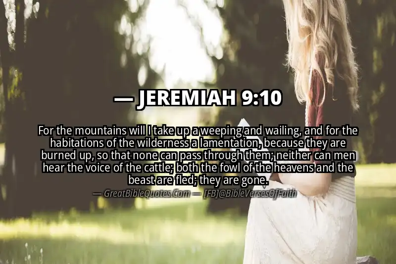 JEREMIAH 9:10 Verse Image