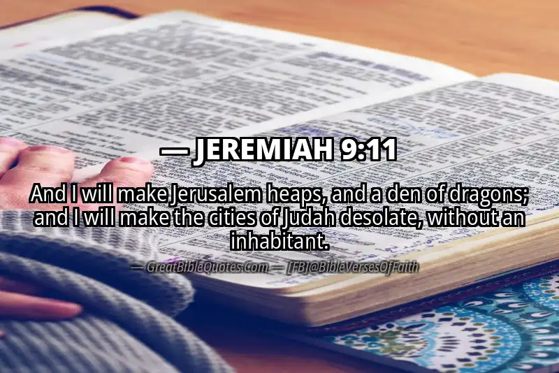 JEREMIAH 9:11 Verse Image