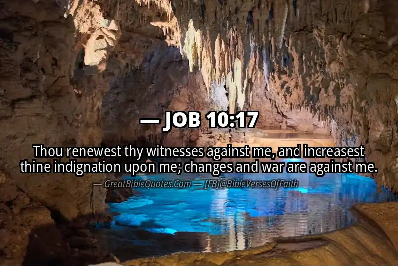 JOB 10:17 Verse Image