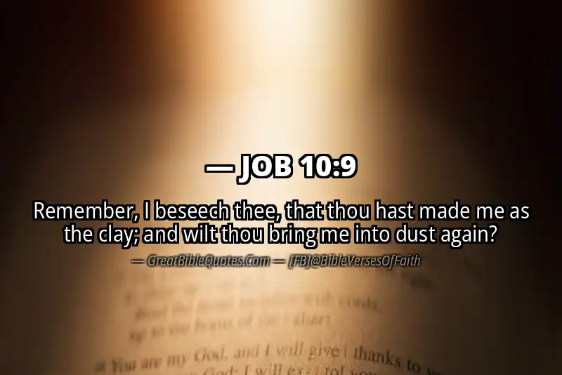 JOB 10:9 Verse