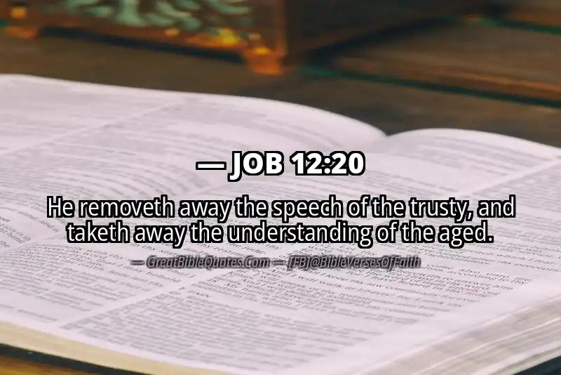 JOB 12:20 Verse