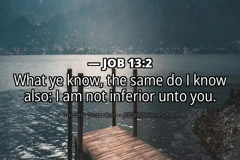 JOB 13:2 Verse