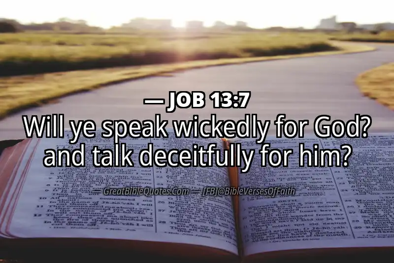 JOB 13:7 Verse
