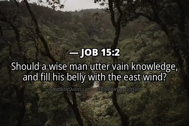 JOB 15:2 Verse