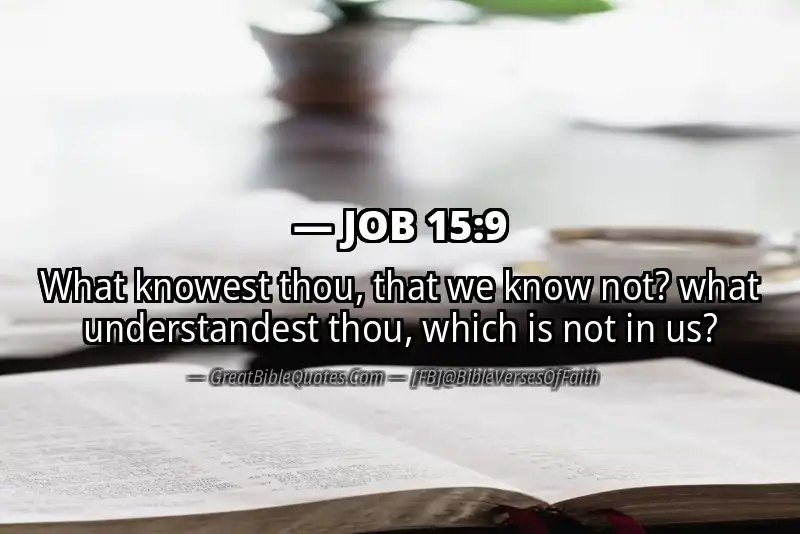 JOB 15:9 Verse