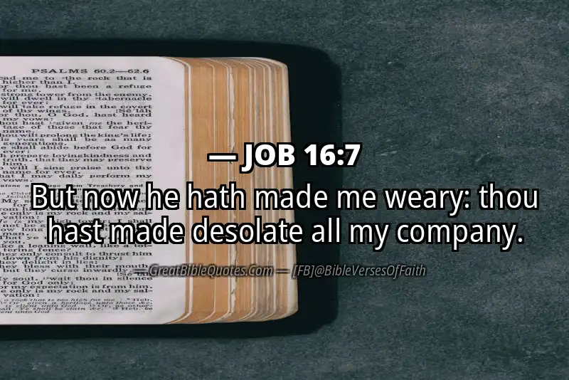 JOB 16:7 Verse