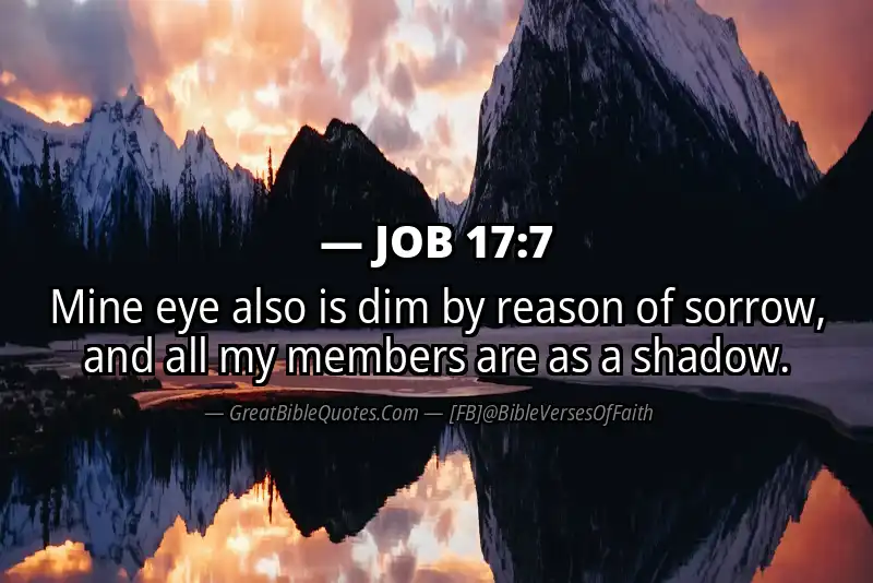 JOB 17:7 Verse