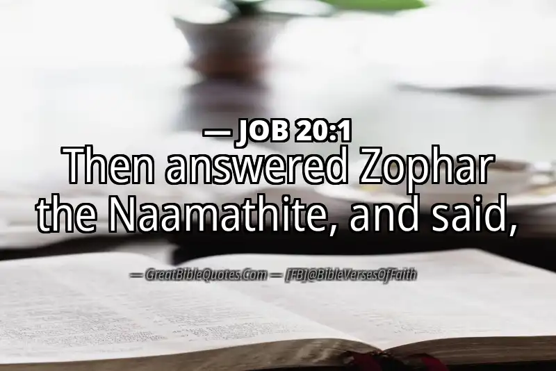 JOB 20:1 Verse