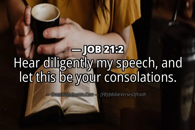 JOB 21:2 Verse