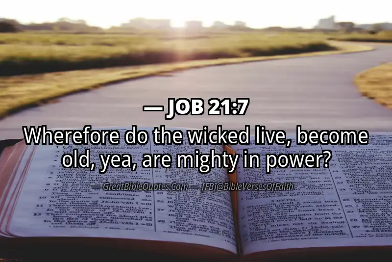 JOB 21:7 Verse Image