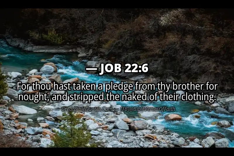 JOB 22:6 Verse