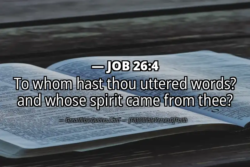 JOB 26:4 Verse