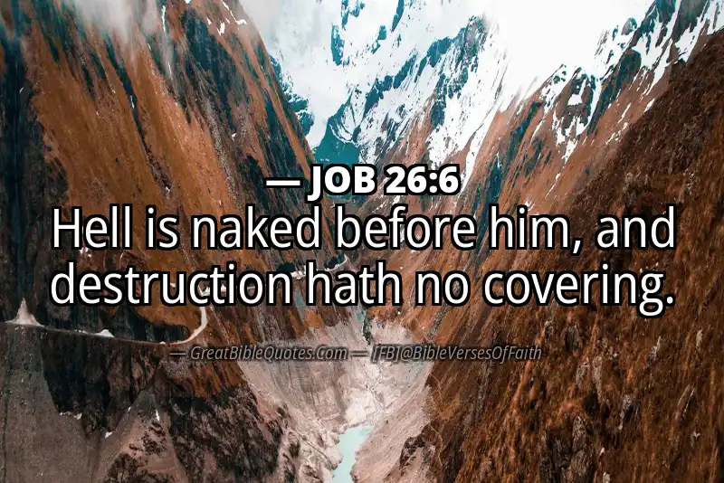 JOB 26:6 Verse