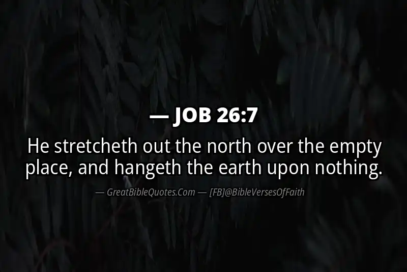 JOB 26:7 Verse