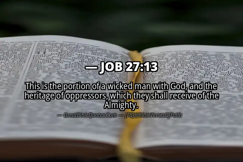 JOB 27:13 Verse