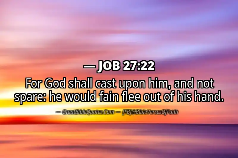JOB 27:22 Verse