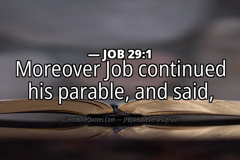 JOB 29:1 Verse Image