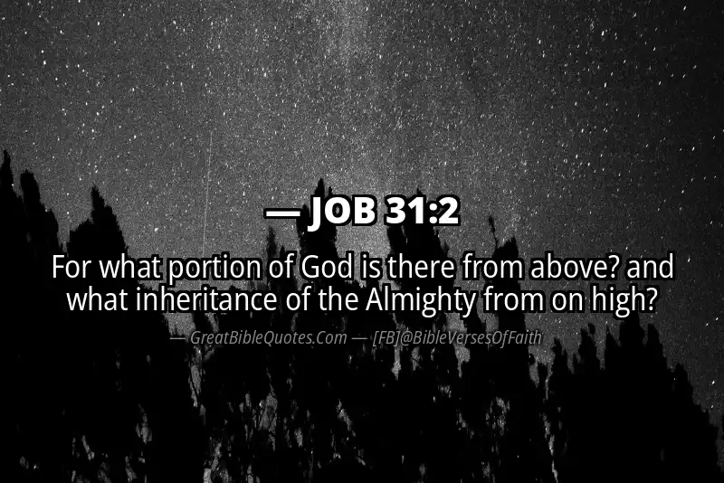 JOB 31:2 Verse