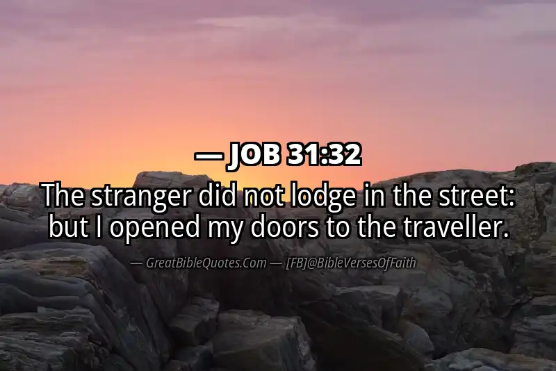 JOB 31:32 Verse