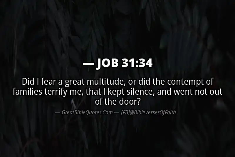 JOB 31:34 Verse