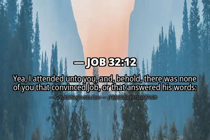 JOB 32:12 Verse