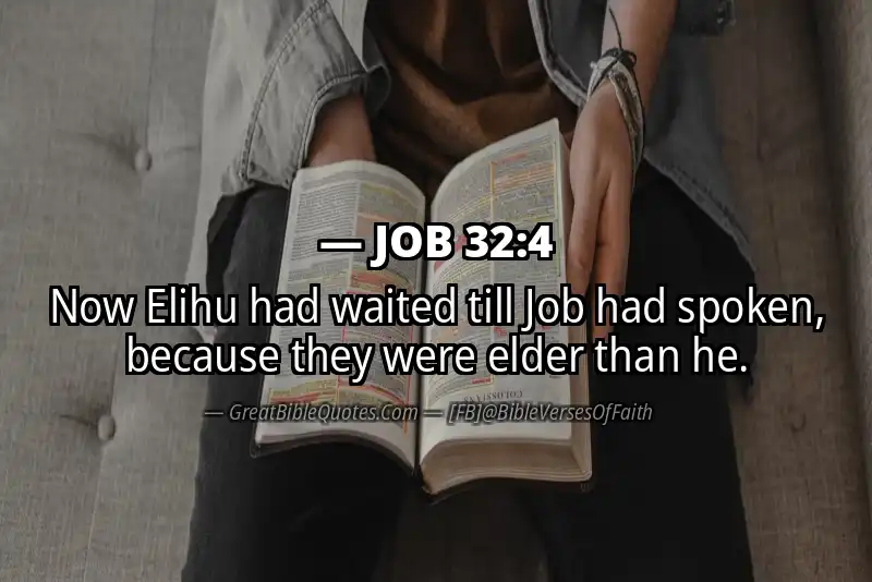 JOB 32:4 Verse