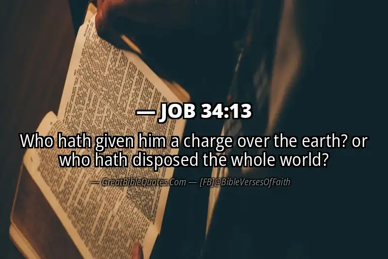 JOB 34:13 Verse