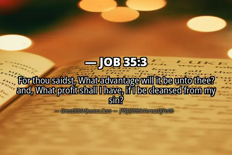 JOB 35:3 Verse