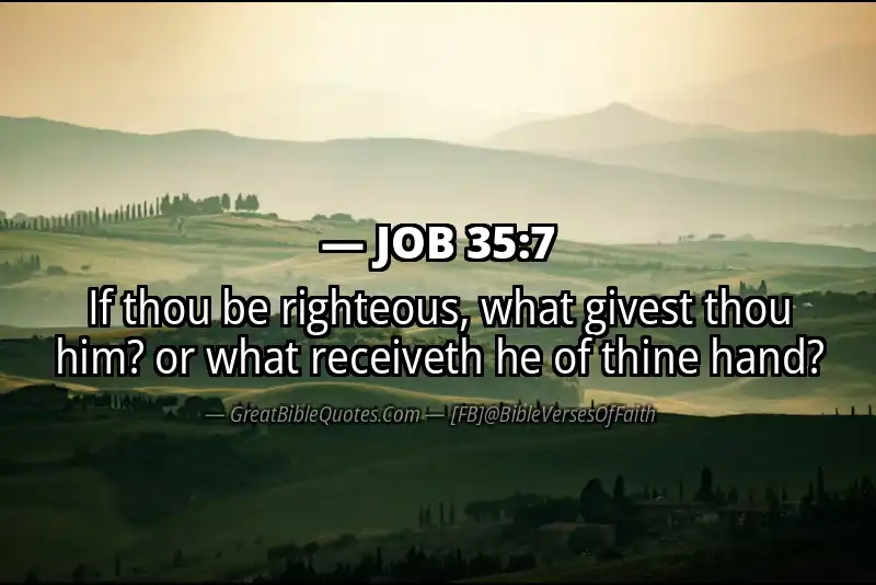 JOB 35:7 Verse Image