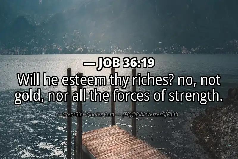 JOB 36:19 Verse