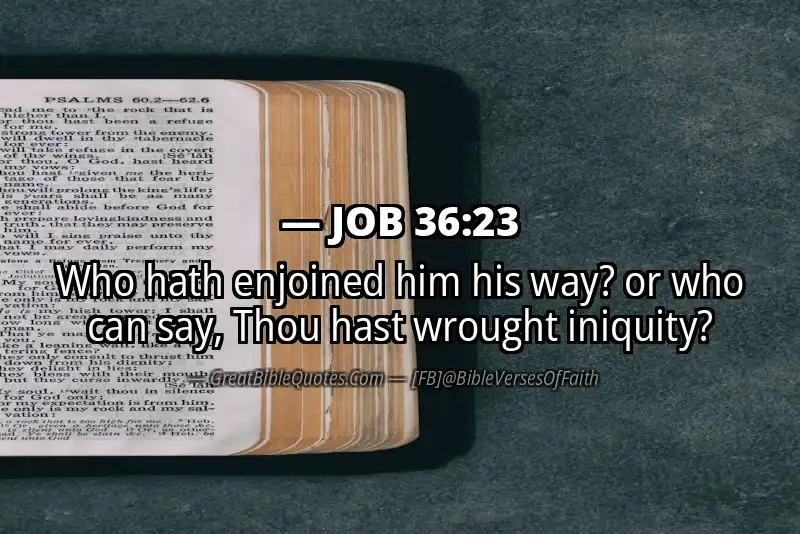 JOB 36:23 Verse